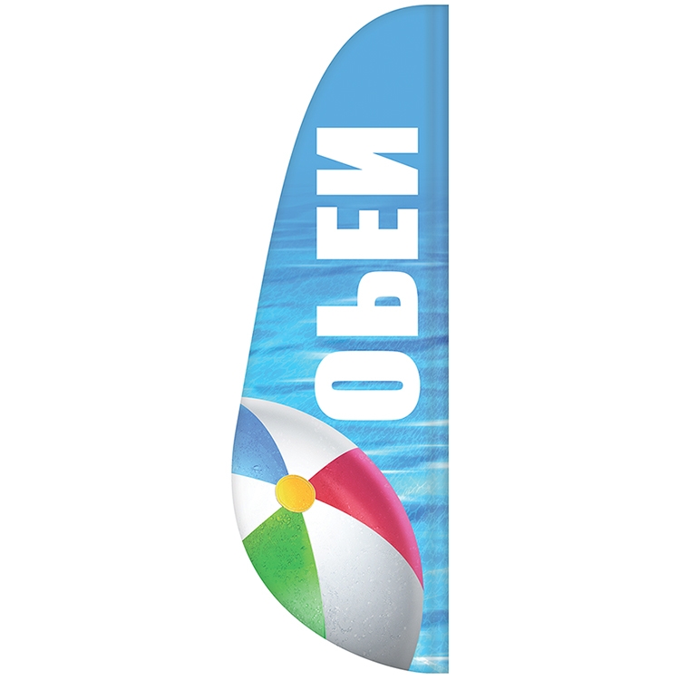 3' x 10' Custom Single Reverse Feather Flag 3