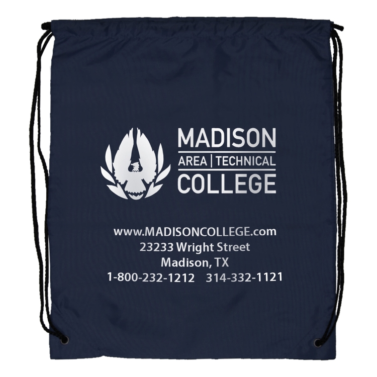 14-1/2"W x 17-1/2" H - 210D Polyester Drawstring Cinch Pack Backpack 20
