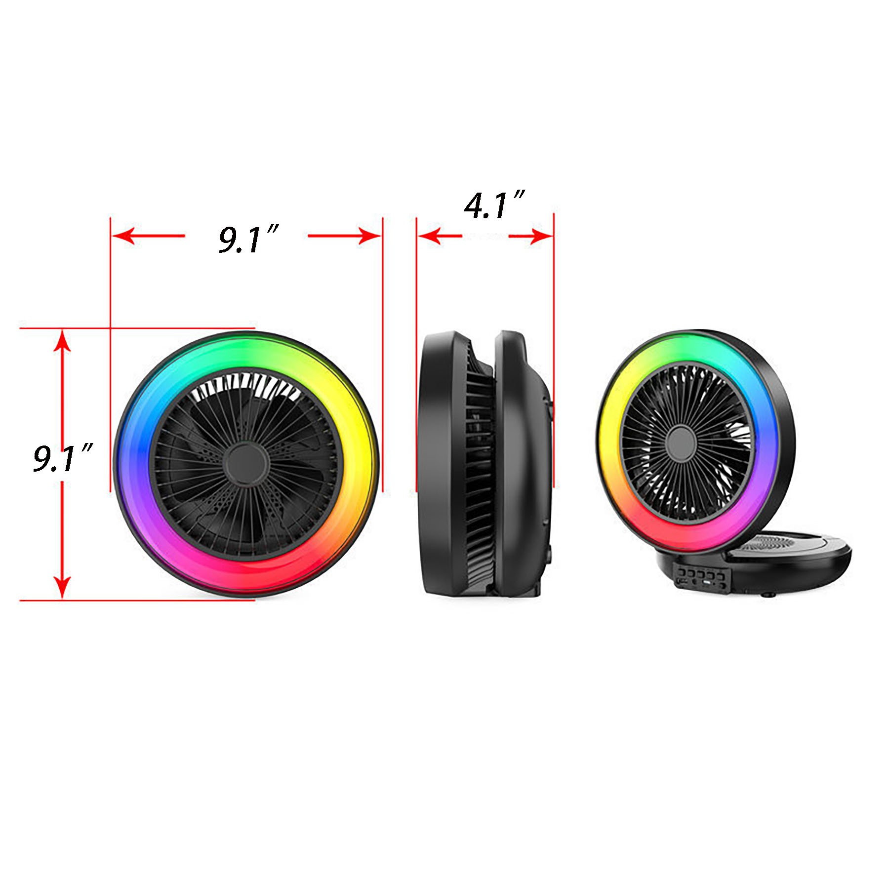 Tent Fan with Bluetooth Speaker 2