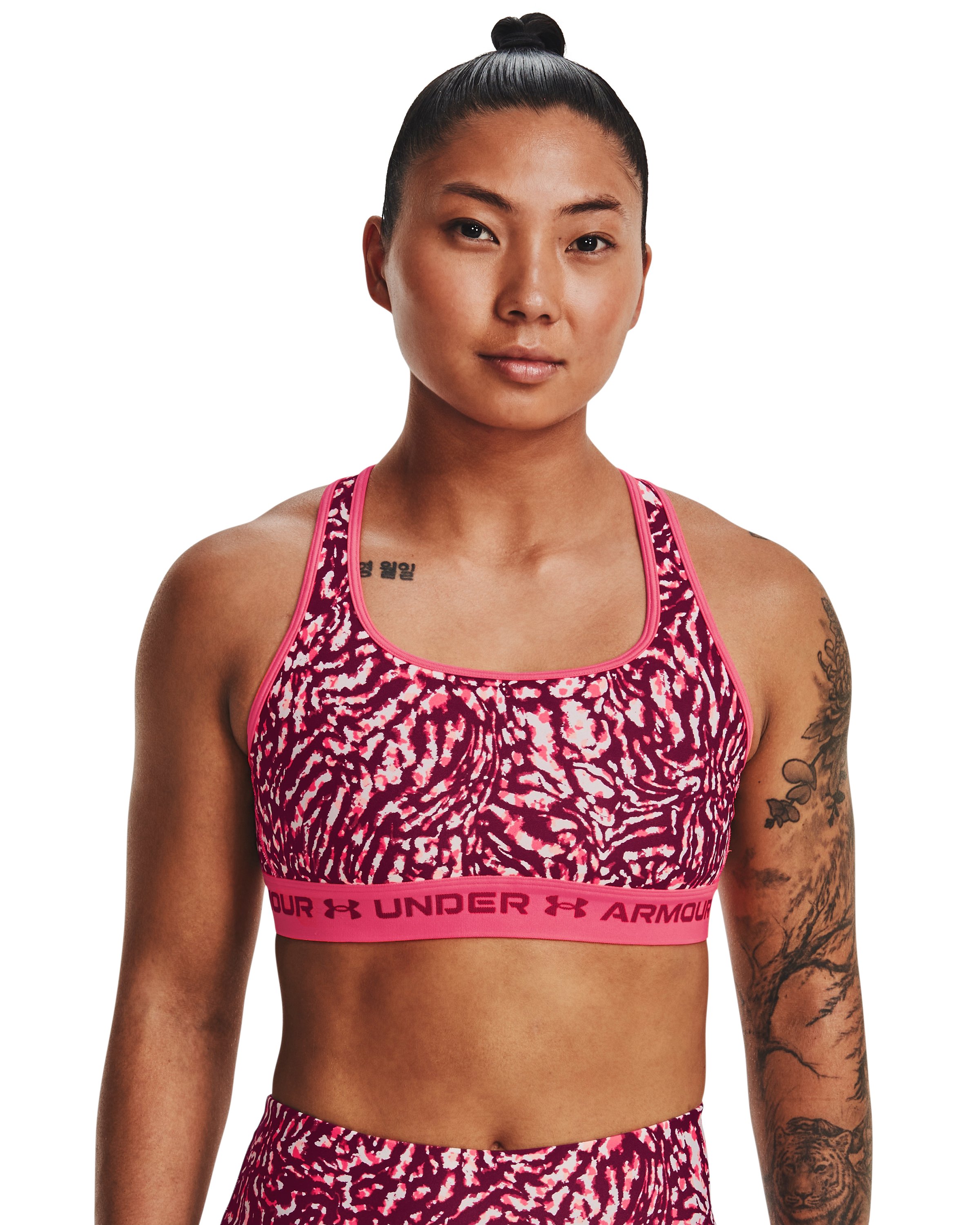 Crossback Mid Printed Women's Sports Bra 12