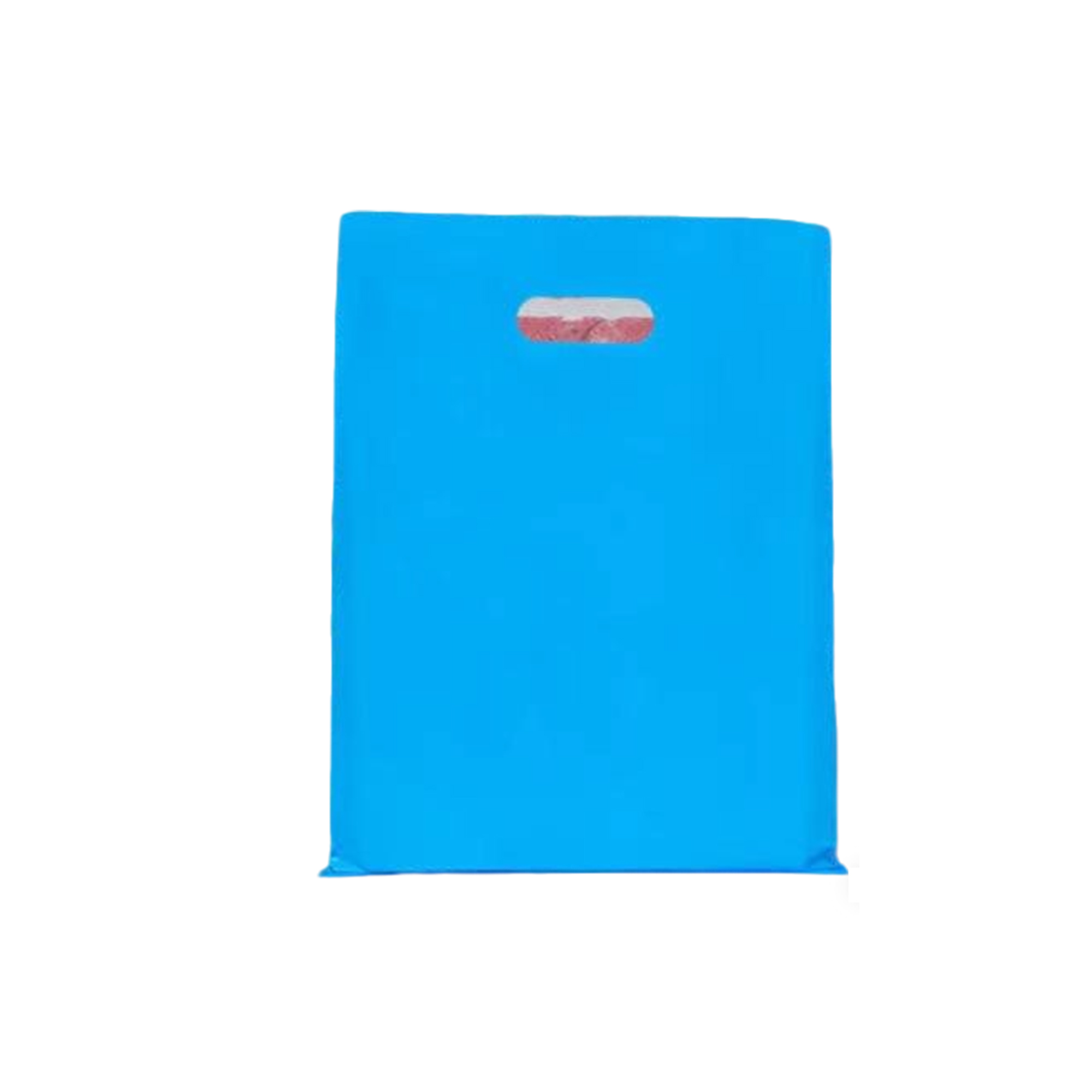 Plastic Die Cut Handle Bag 10" x 14" Durable PE Carry 6