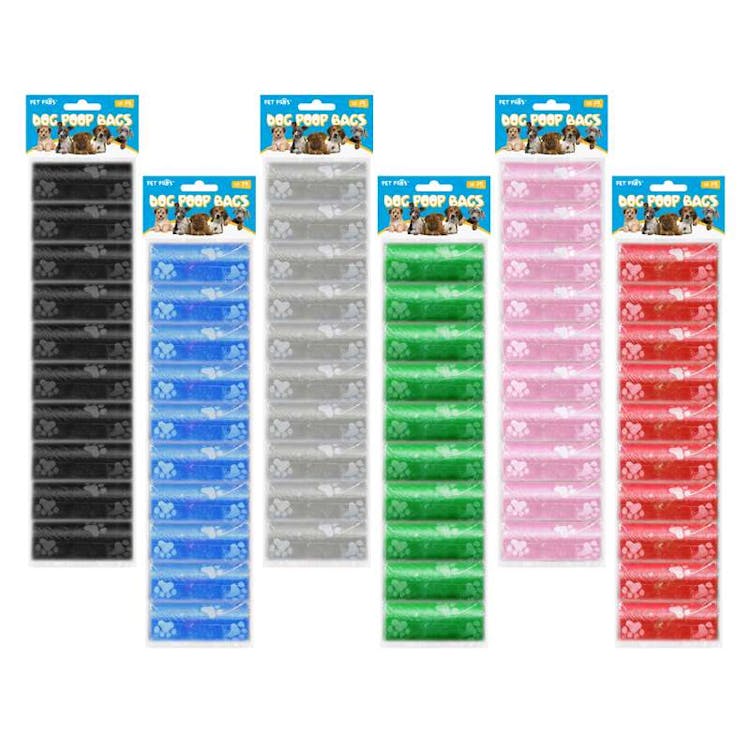 Paw Print Waste Bags - Assorted Colors 2