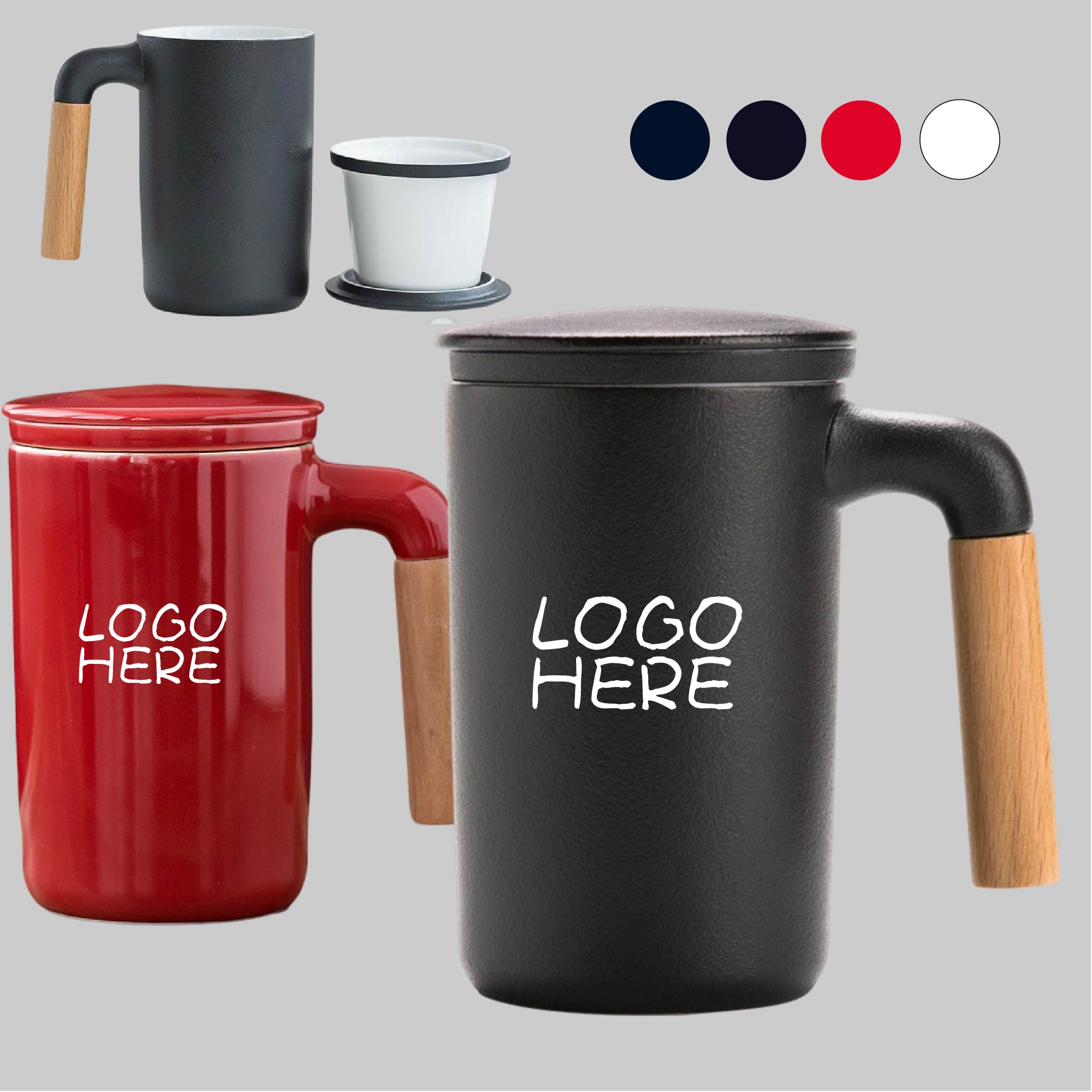 Stoneware Ceramic Mug With Filter 1