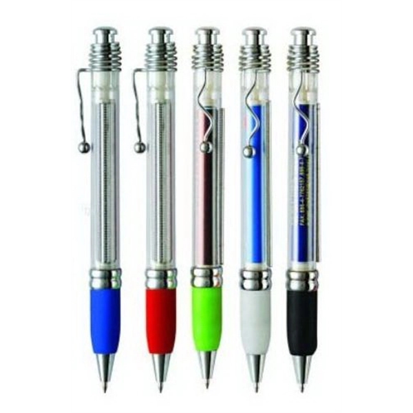 Plastic ballpoint pen with metal clip 1