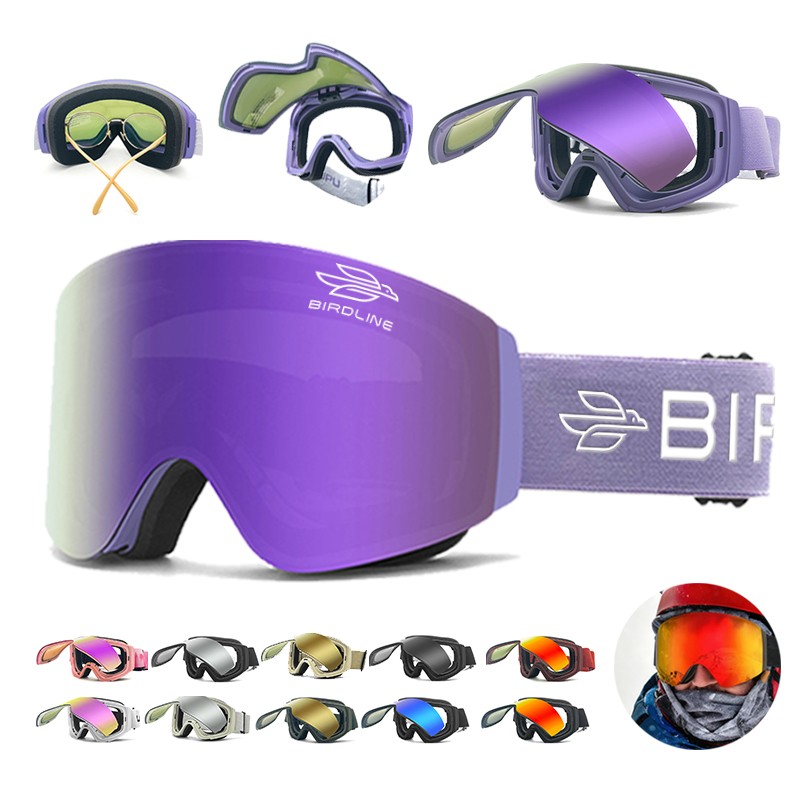 Magnetic Flip UV400 Anti-Fog Ski Goggles 1