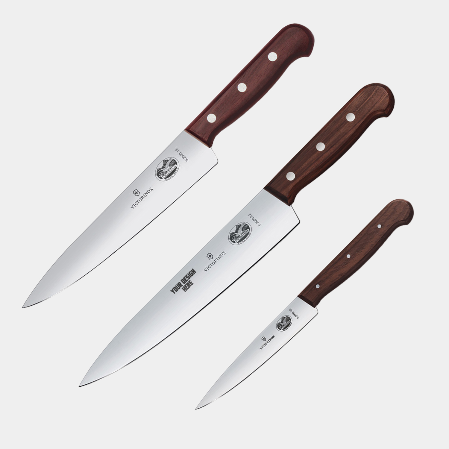 Victorinox® - Swiss Army German Made 3-Piece Wood Kitchen Knife Set 1