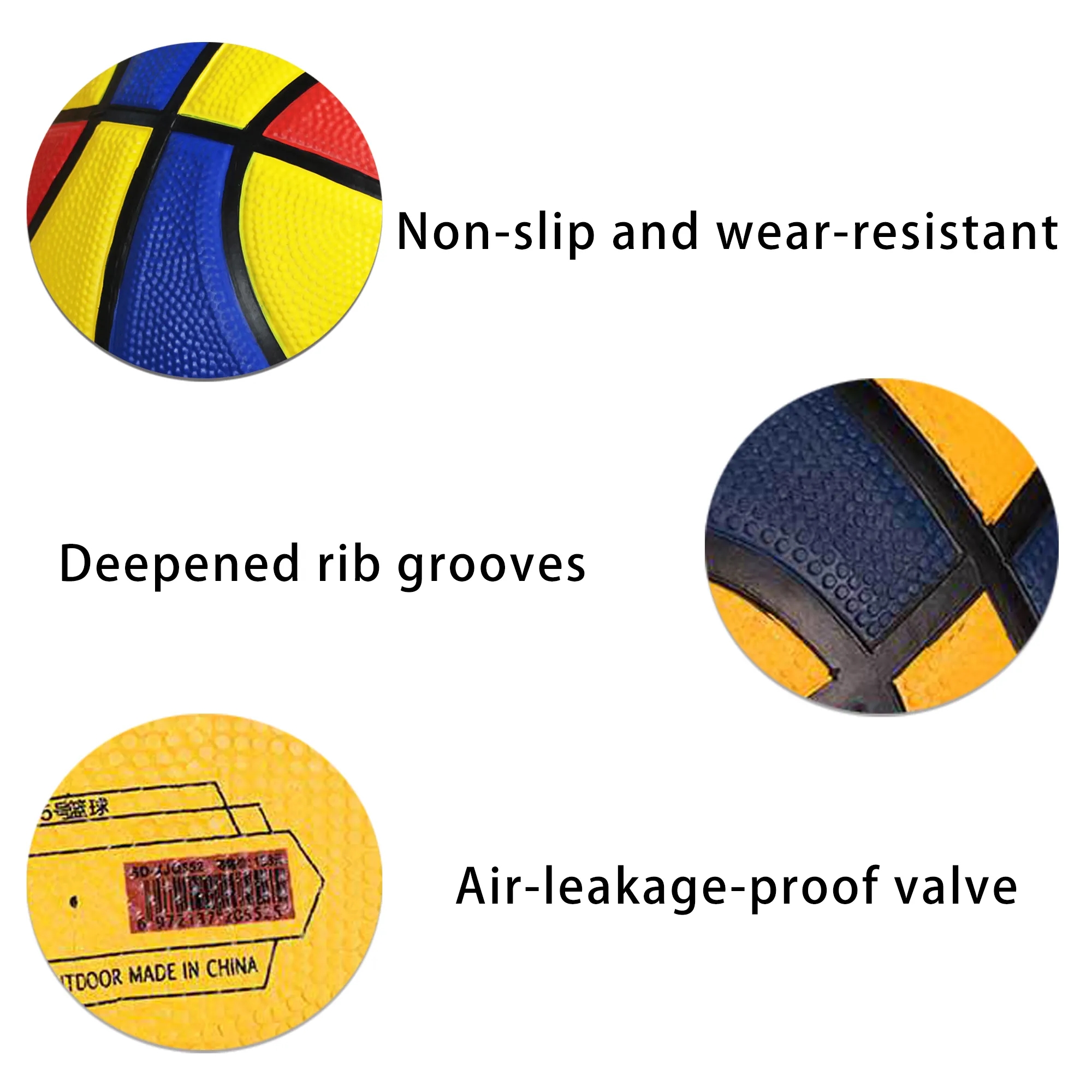 Sports Rubber Basketball Size 5 4