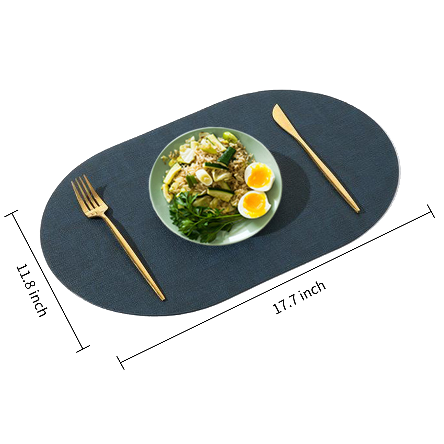 Double Sided Leather Oval Placemats 3