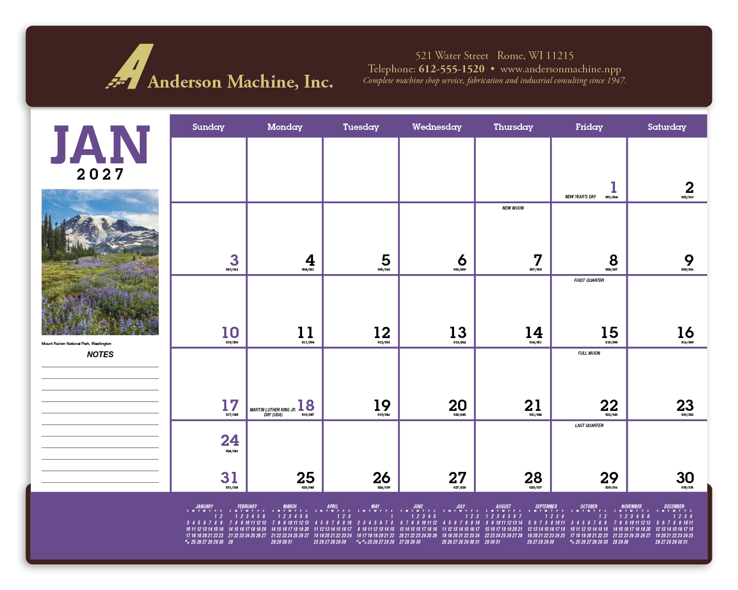 Triumph® Calendars Scenic Desk Pad 21