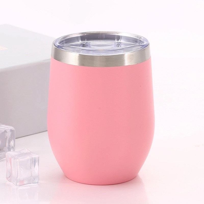 12 Oz Stainless Steel Wine Tumbler With Lids 1