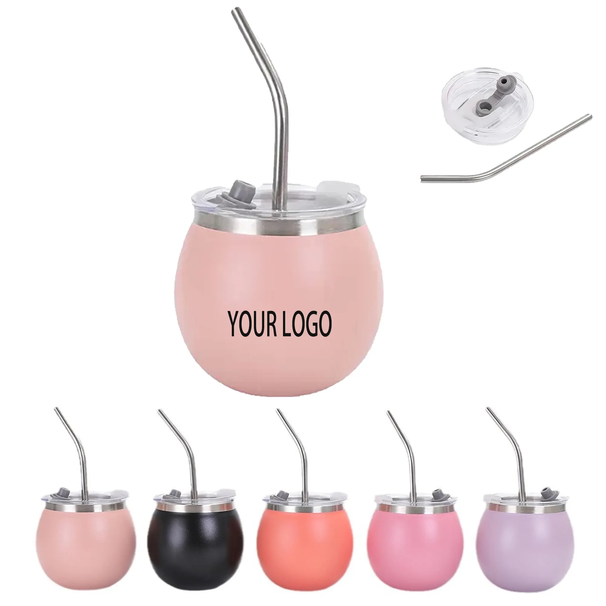 6Oz Eggshell Shaped Mate Cup With Straw 2