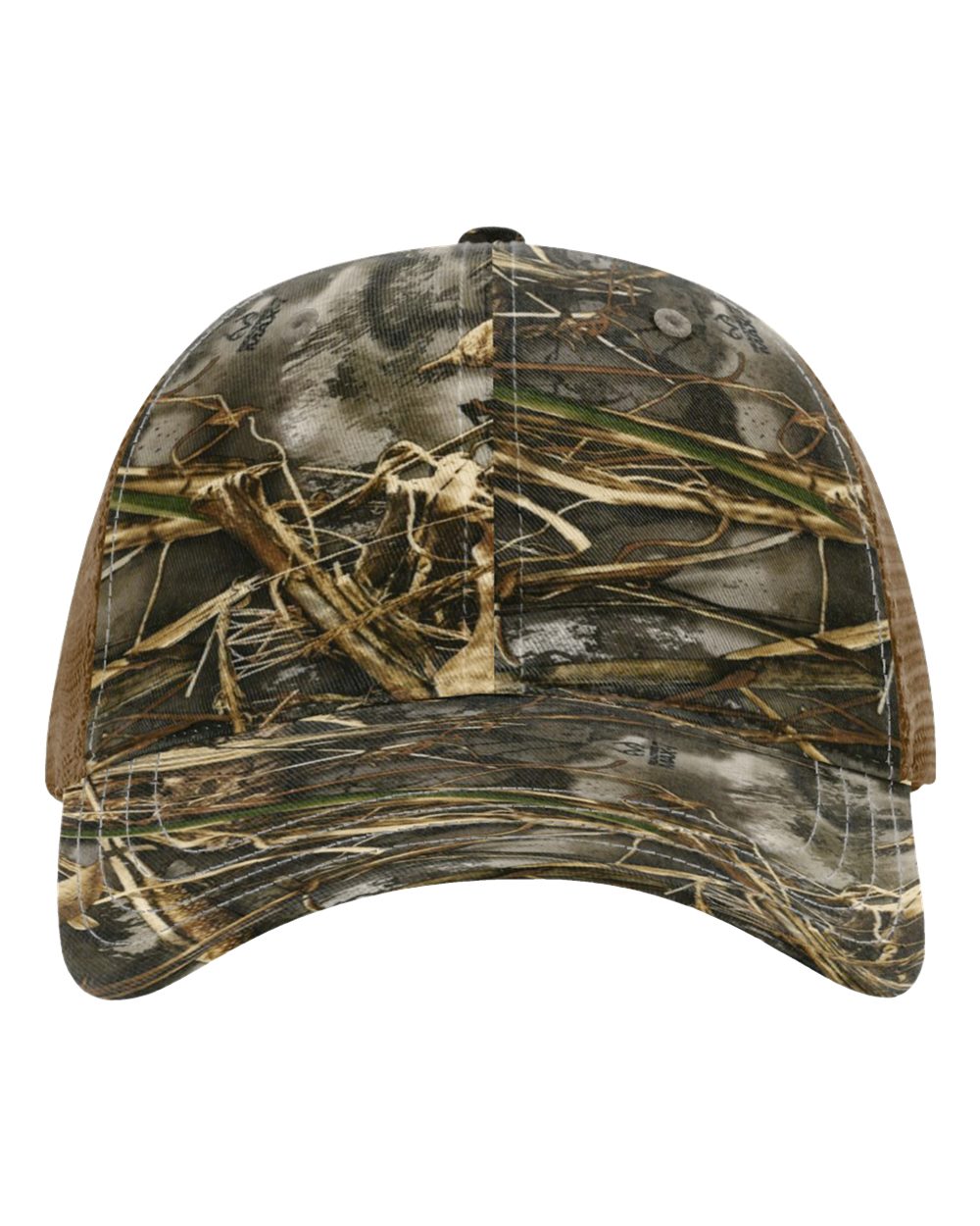 Garment Washed Printed Trucker Cap - 111P 12