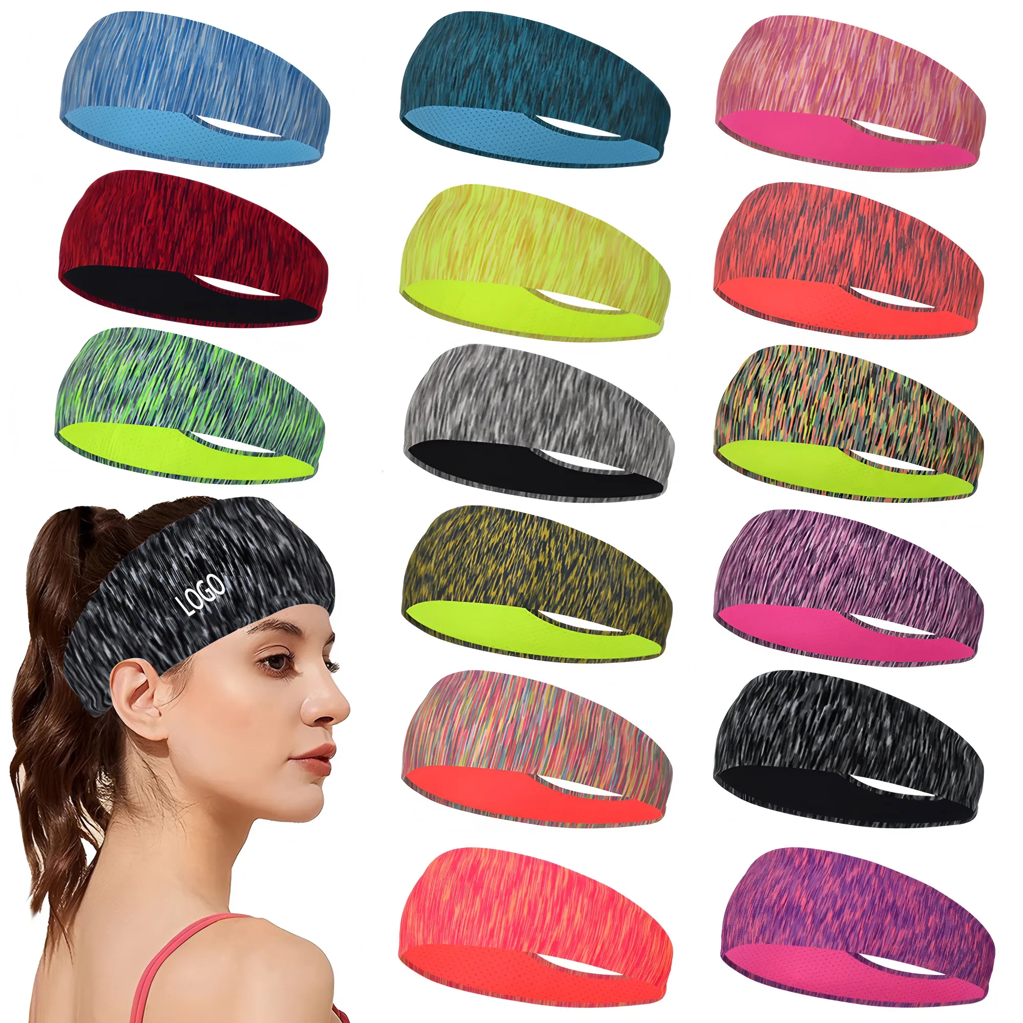 Elastic Polyester Yoga Headband Non Slip 2