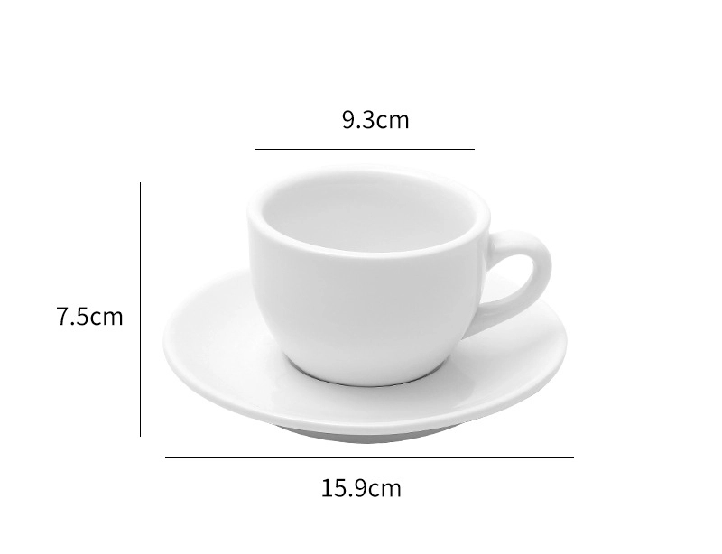 6 Oz Simply White Rim Round Cup And Saucer Set 5