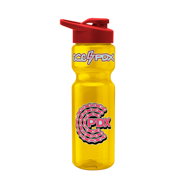 Blazer 28oz Transparent Bike Bottle w/Drink-thru Lid 555