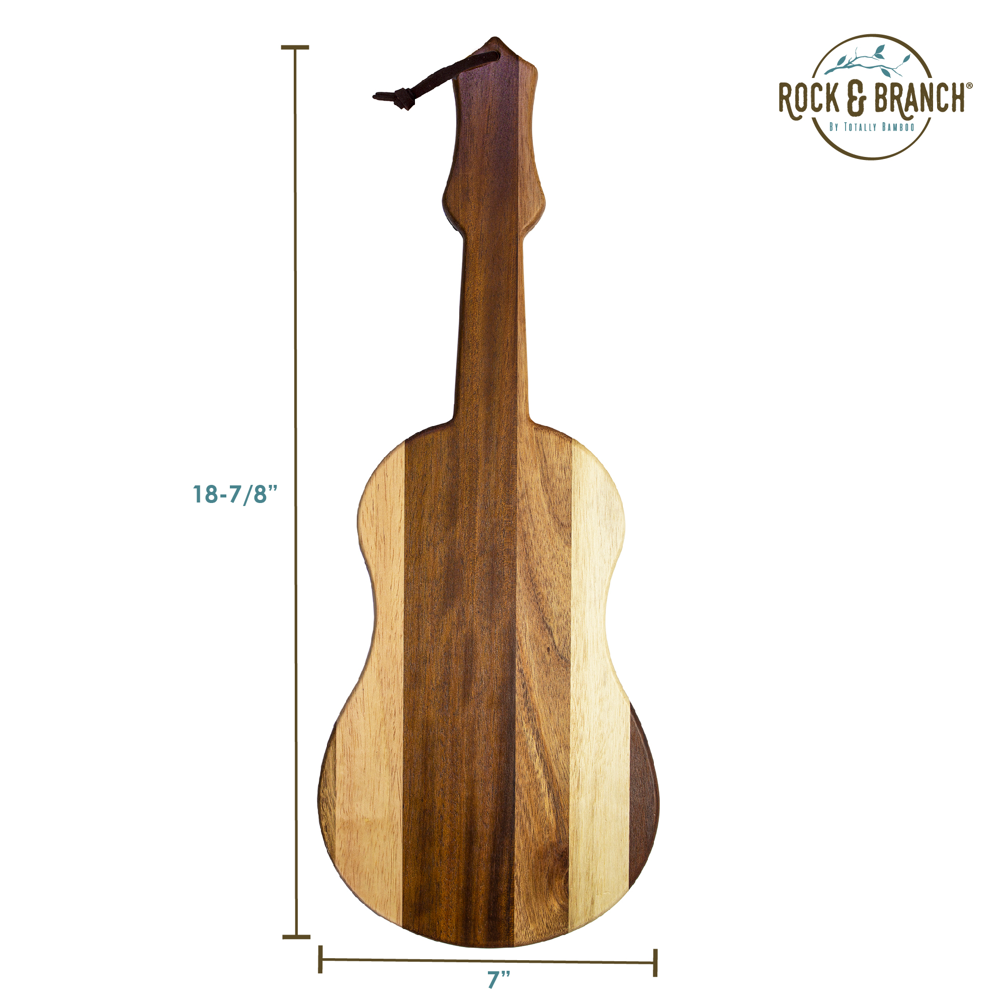 Rock & Branch® Shiplap Series Ukulele/Guitar Shaped Wood Serving and Cutting Board 3