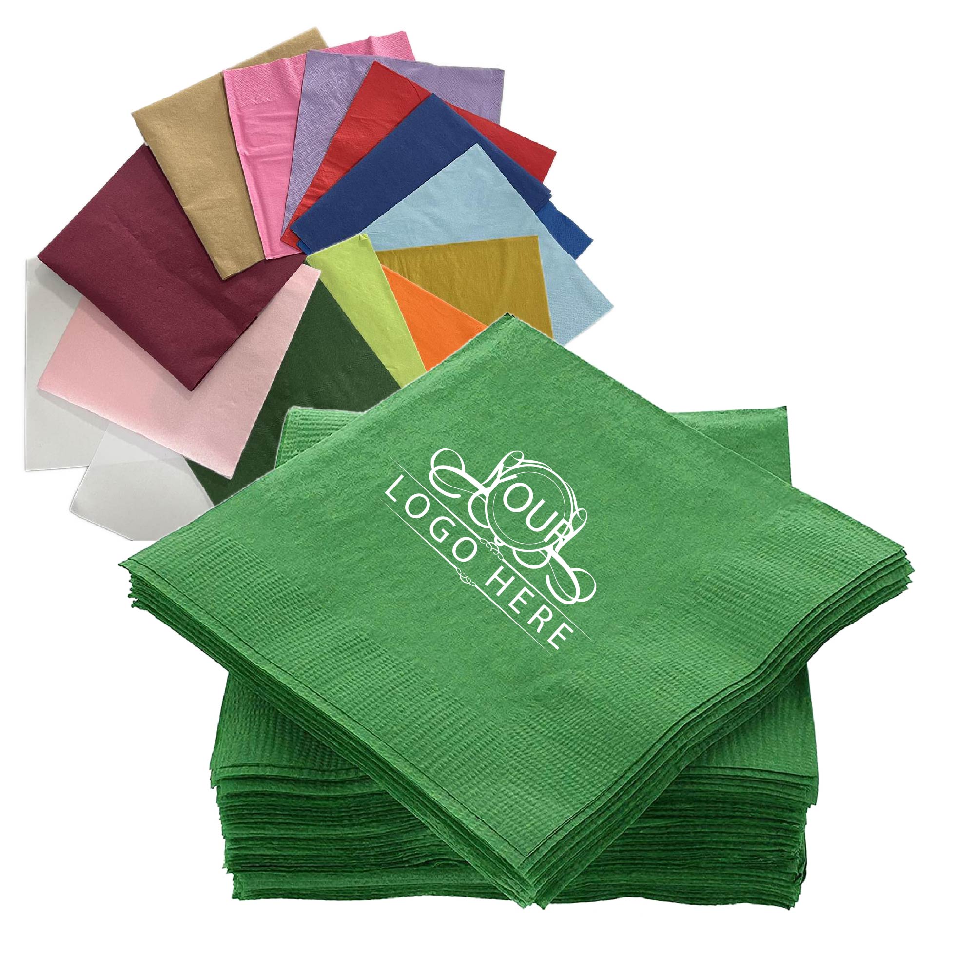 2ply Cocktail Napkin-Square Imprint 1