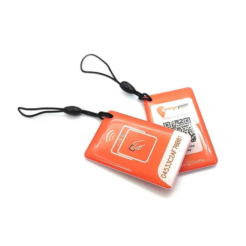 Waterproof Epoxy Smart NFC Card with Keychain 2