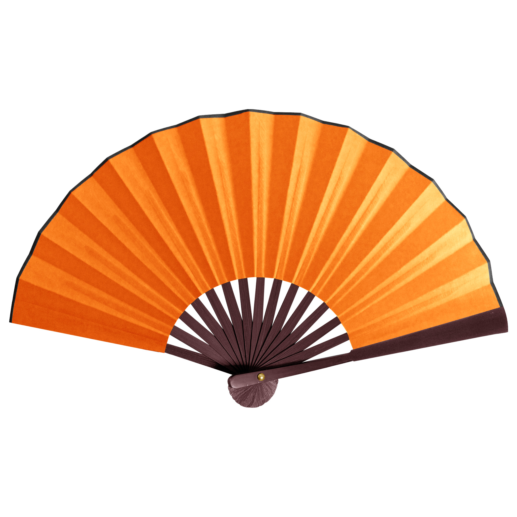 13''L Spun Silk Cloth Bamboo Fan 7