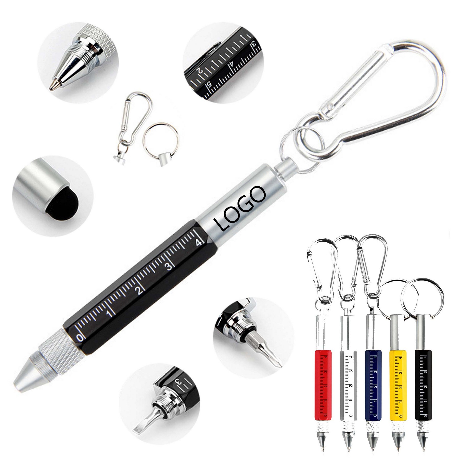 6 In 1 Multitool Keyring Pen 1
