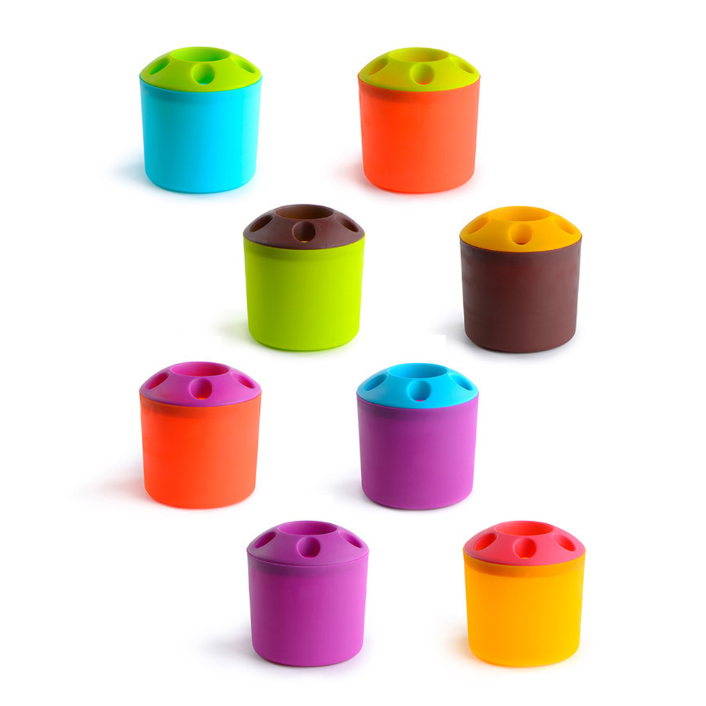 Multi-functional plastic pen holder toothbrush holder