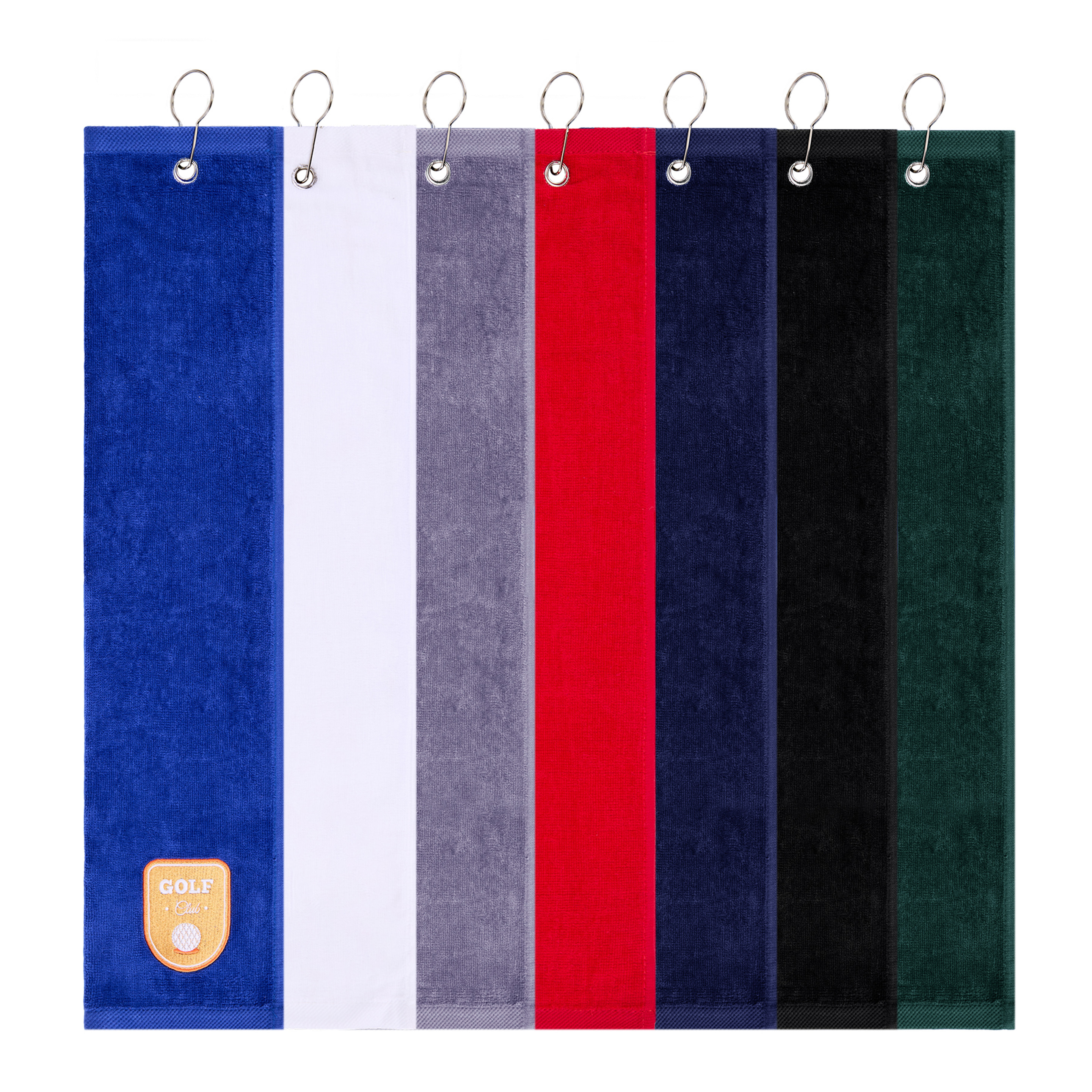 400GSM Cotton Golf Towel With Carabiner 2