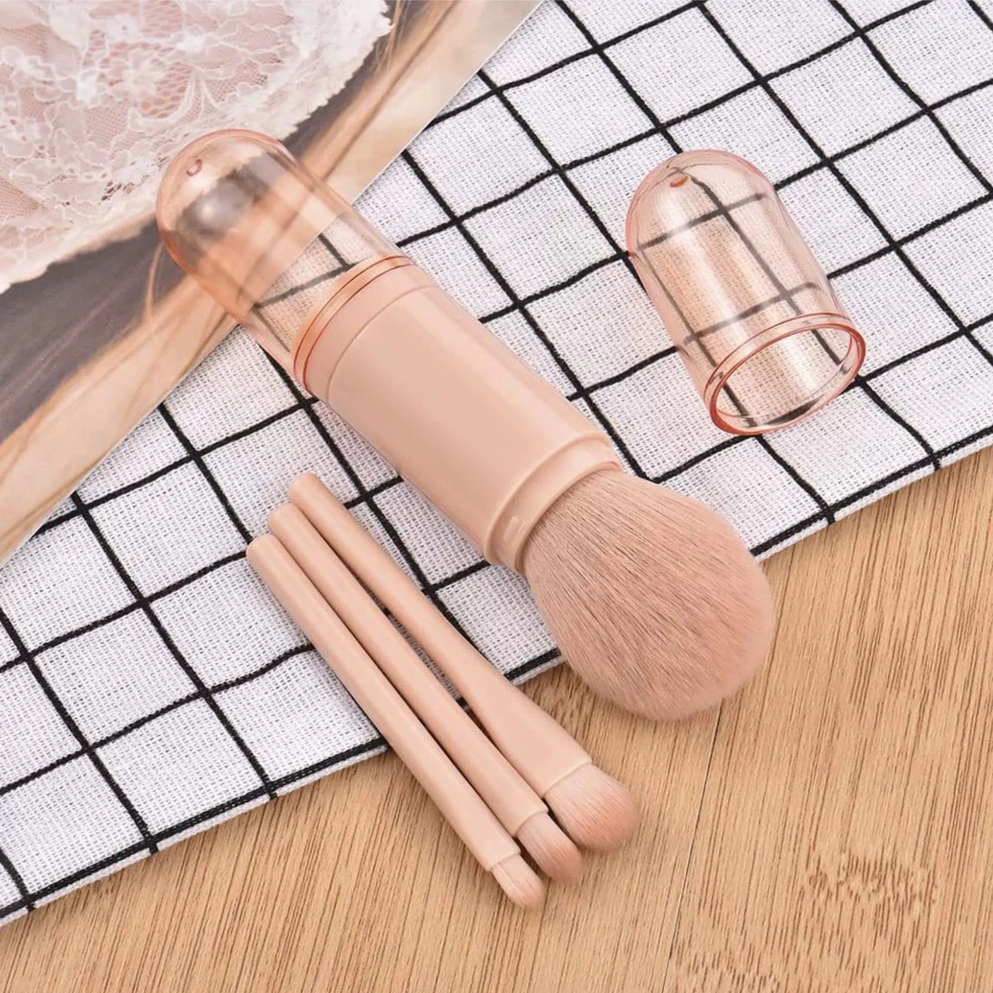 4-in-1 Eyeshadow Cosmetic Makeup Brushes Set 5