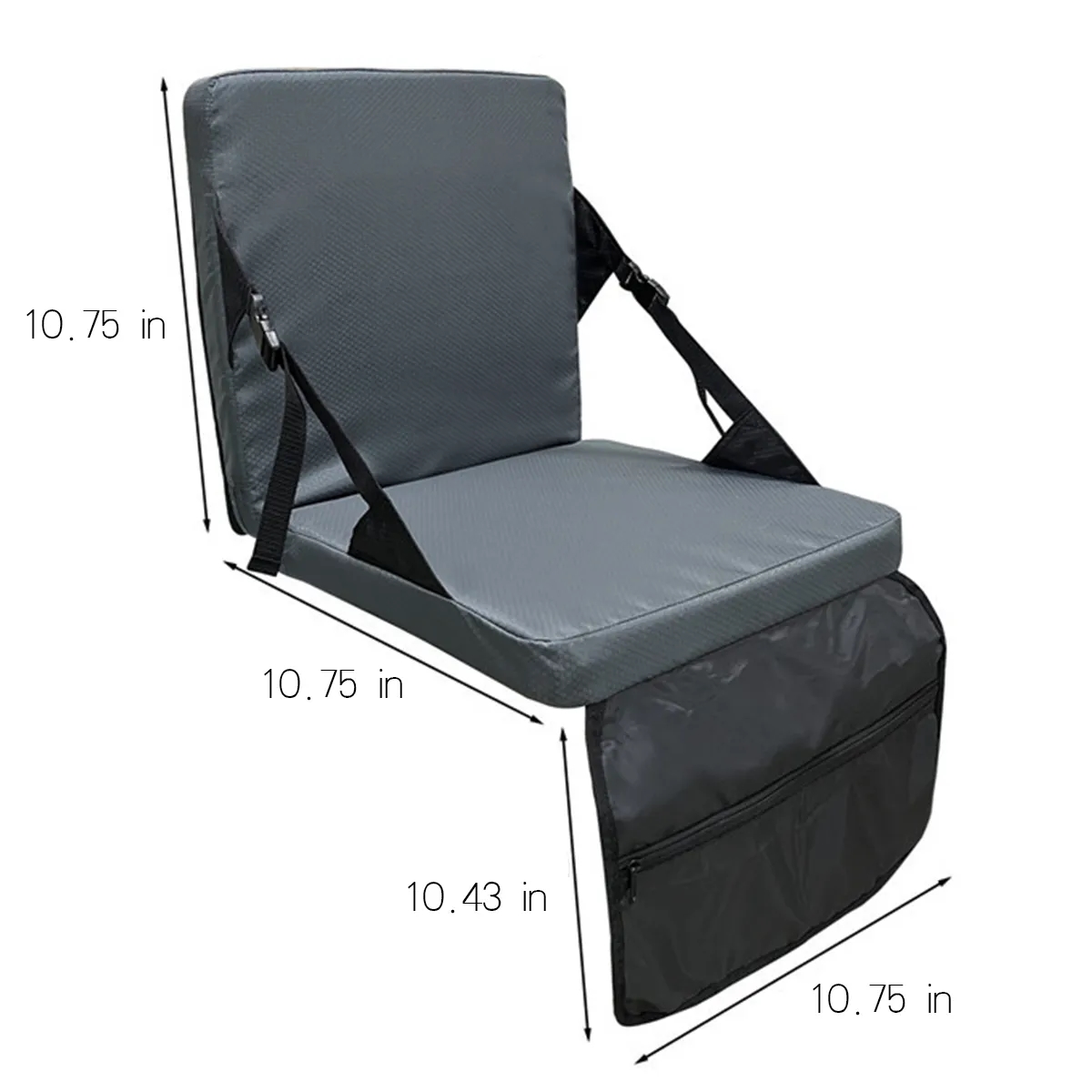 Stadium Outdoor Folding Seat Cushion W/ Backrest Blanket 5