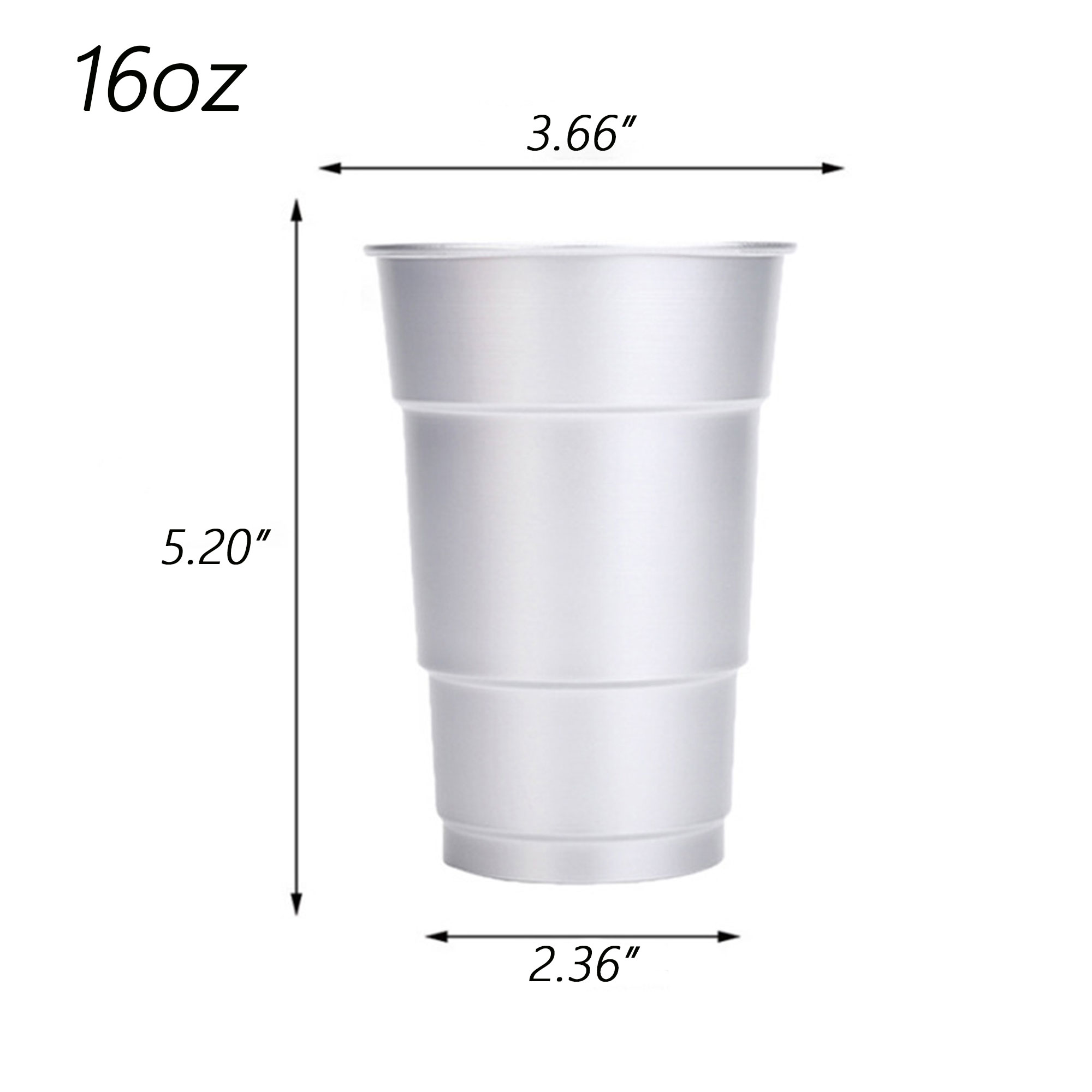 16oz Custom Aluminum Metal Cups 2