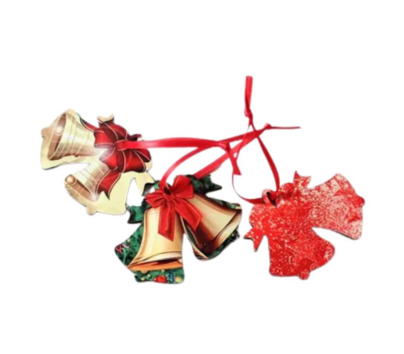 Two-Bell MDF Christmas Ornament 3