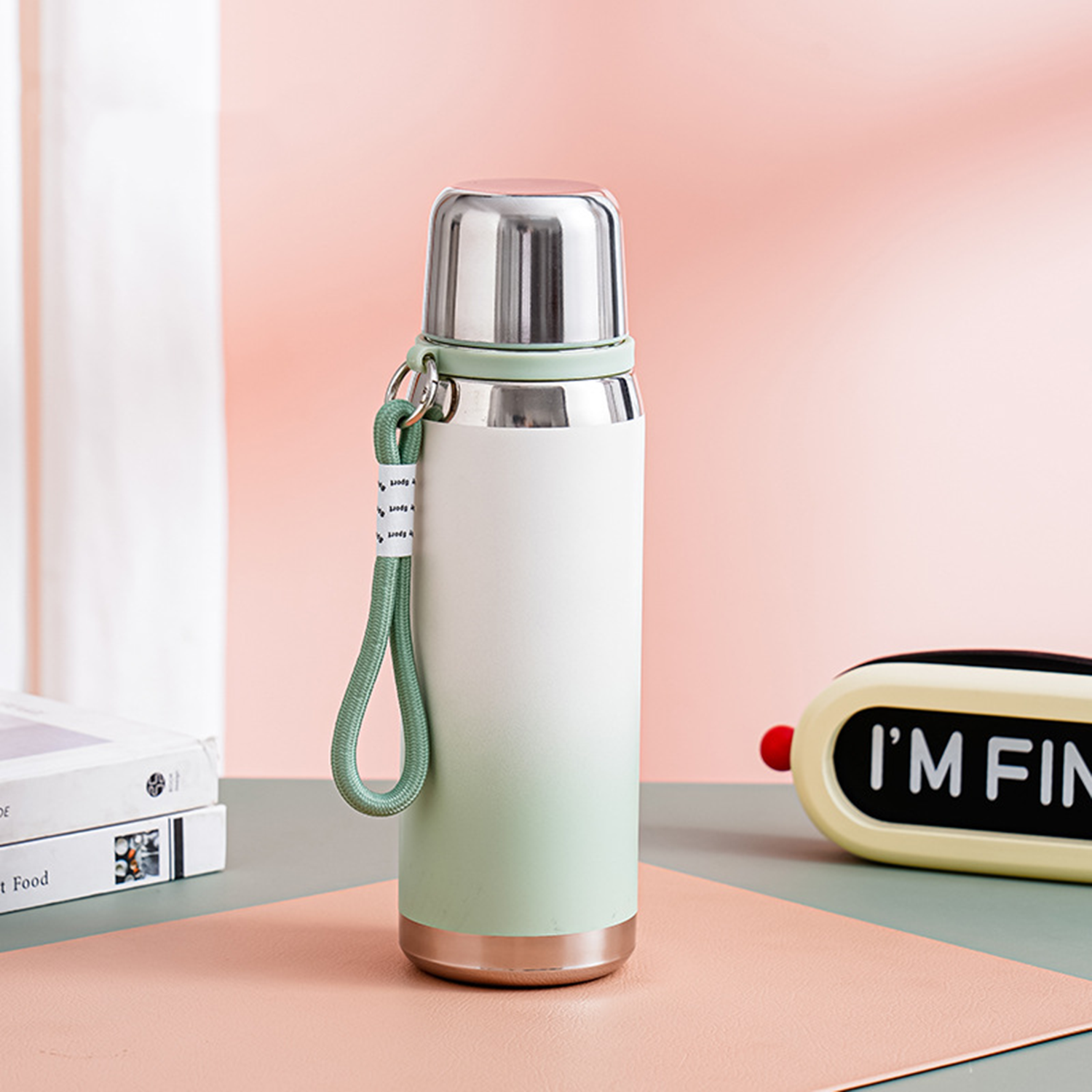 Insulated Stainless Steel Bottle 800Ml/27Oz With Cup 7