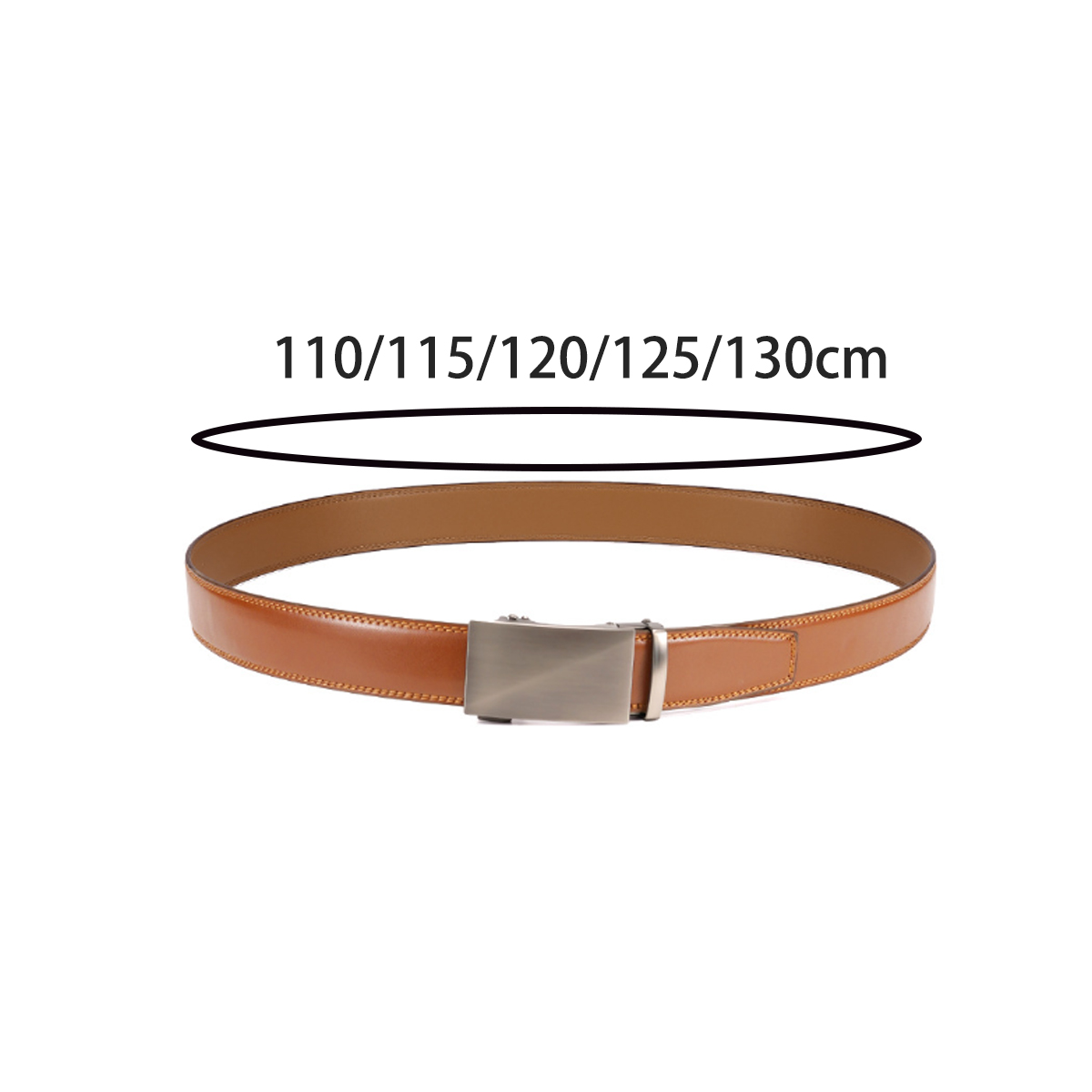 Leather Automatic Buckle Dress Belt 6