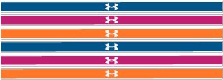 UA Mini Girls' 6-Pack Headbands 6