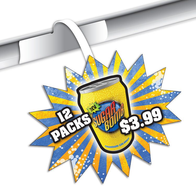 Shelf Talker - UV-Coated (1S) Plastic - Star Burst Shape (4.6875x3.6875) - 10 pt. 2