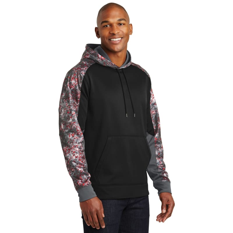 Sport-Tek Sport-Wick Mineral Freeze Fleece Colorblock Hooded Pullover., custom hoodie or sweatshirt with logo imprint 5