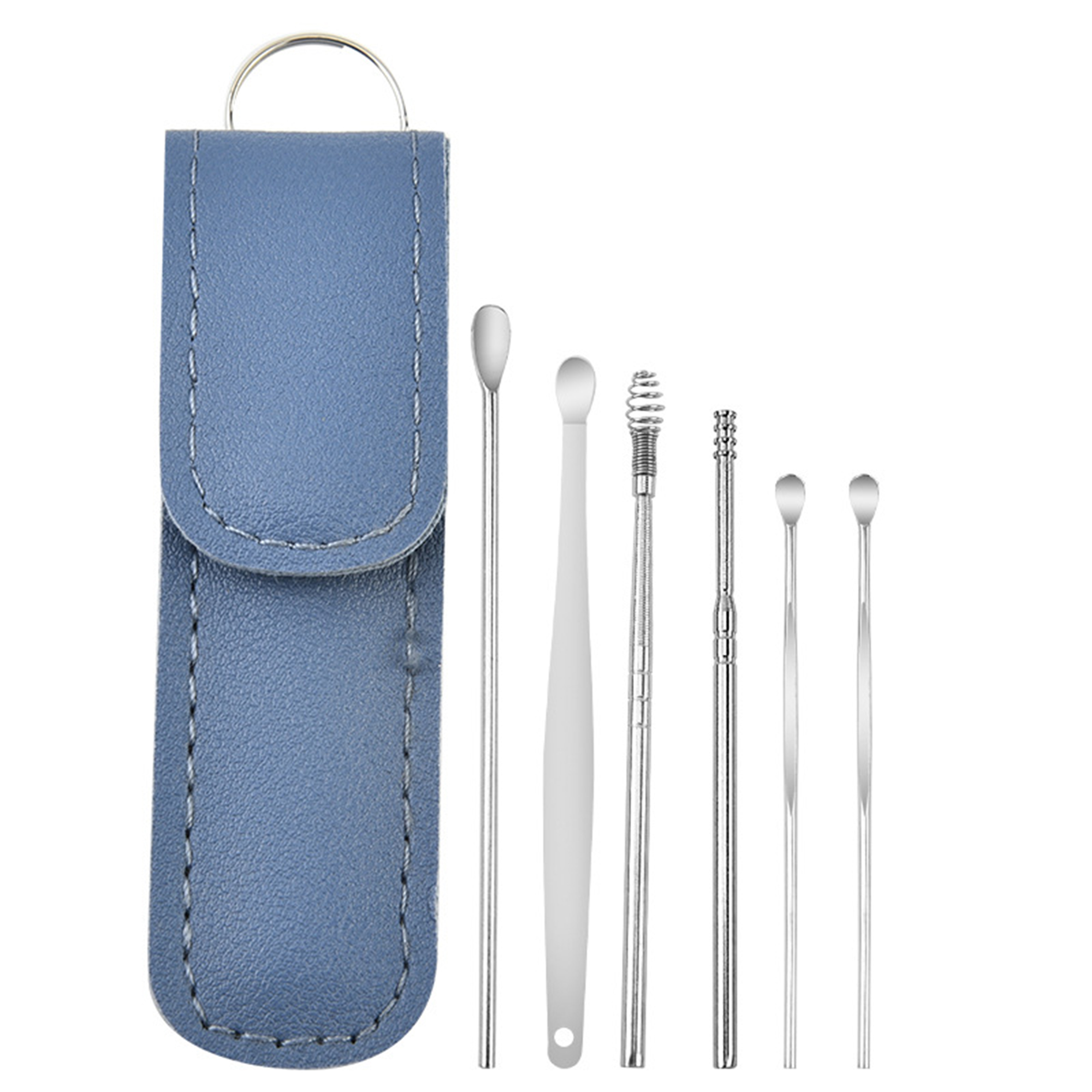 Stainless Steel Earwax Removal Kit With Pouch 8