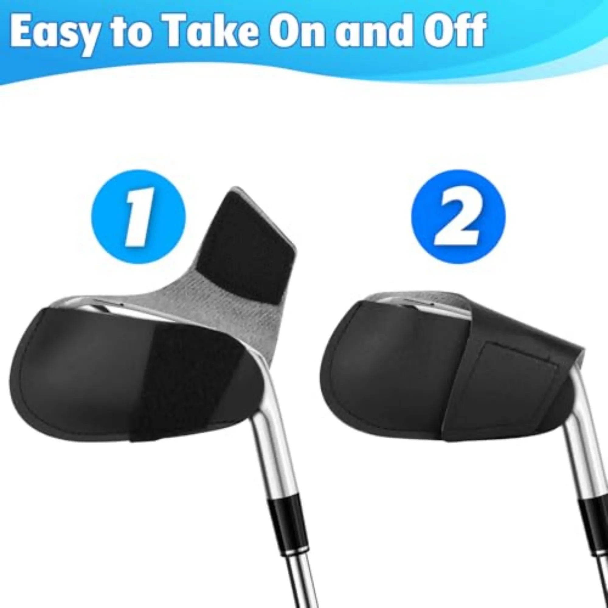 Leather Golf Iron Head Covers Set 17