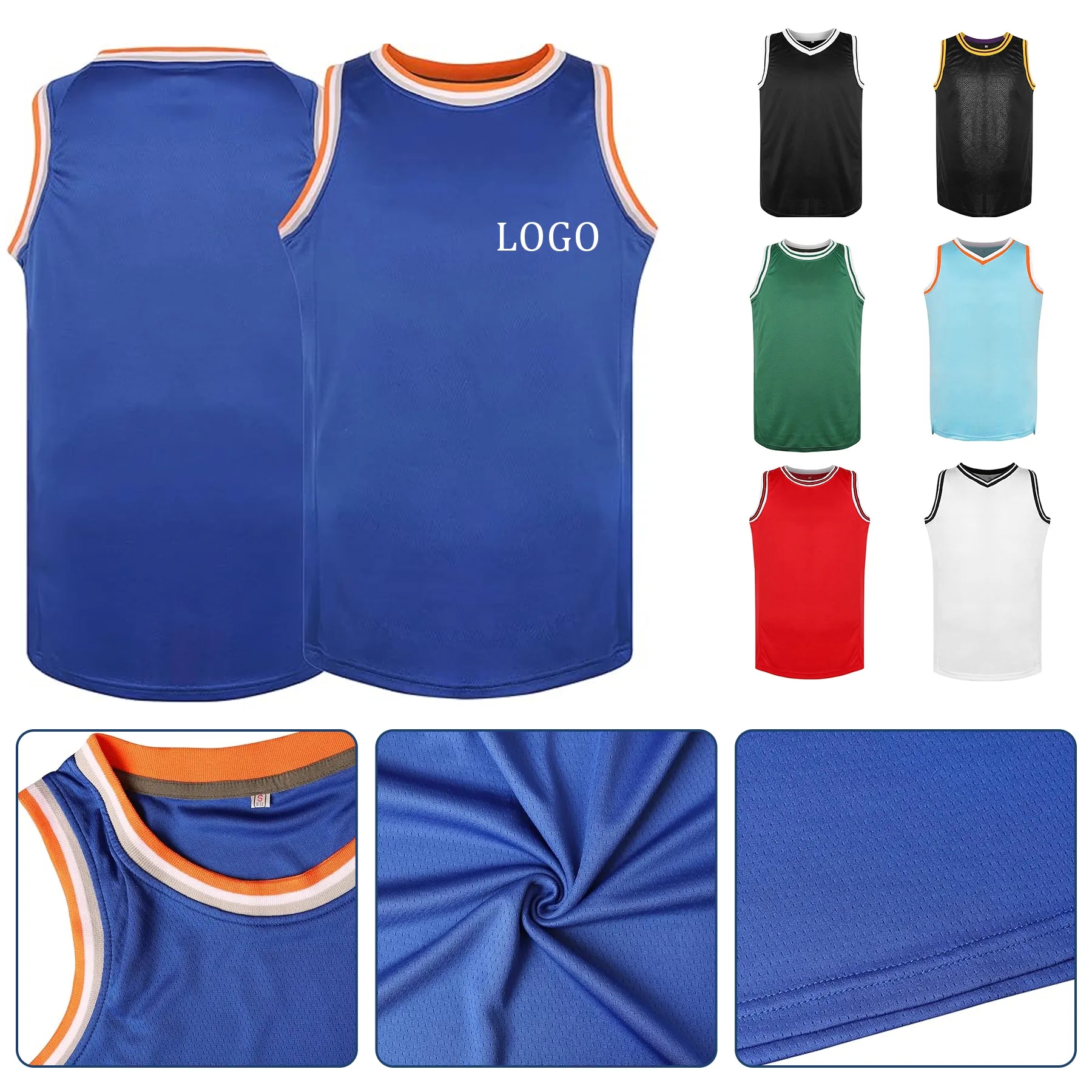 Men's Mesh Athletic Reversible Sports Shirts 4