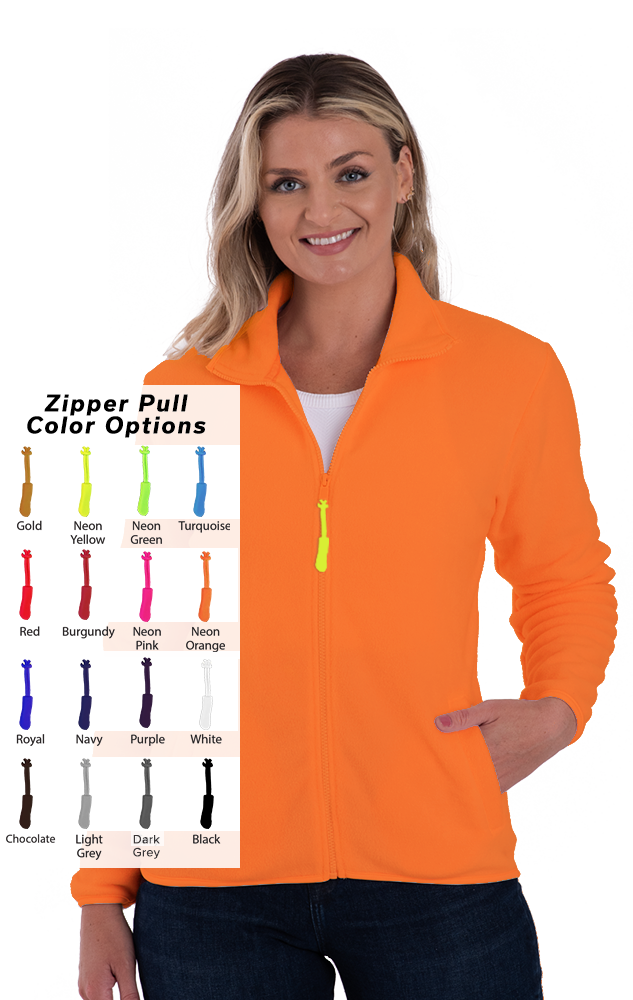 Custom Zipper Pull Polar Fleece Jacket 21