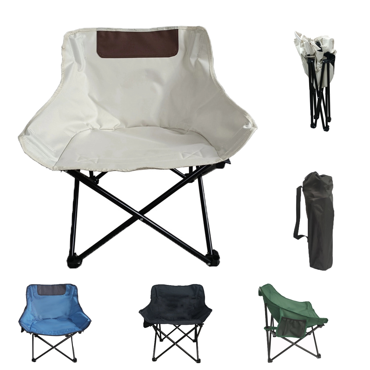 Camping Moon Saucer Chair, custom folding chair with logo imprint 3
