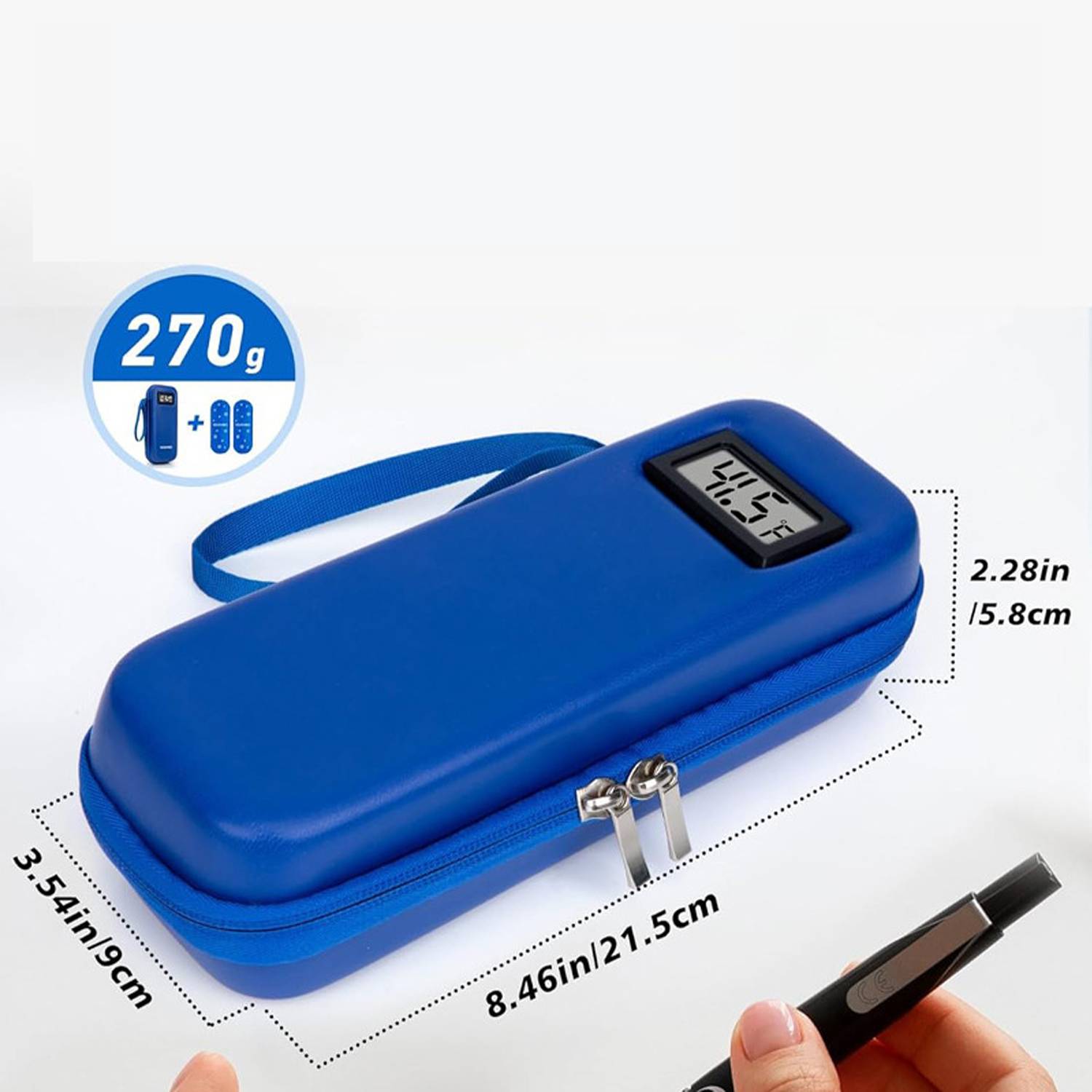 New EVA Insulin Cooling Bag with Temp Display Travel Case 5