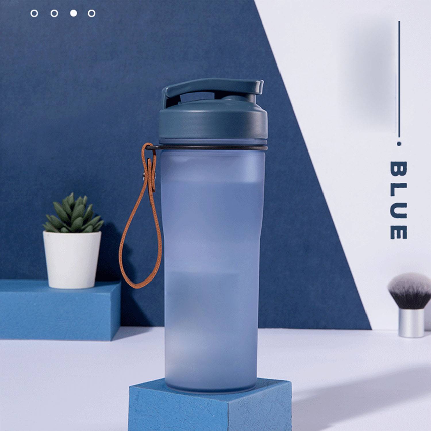 15.8oz Portable Plastic Flip Top Straight Drink Sports Cup 9