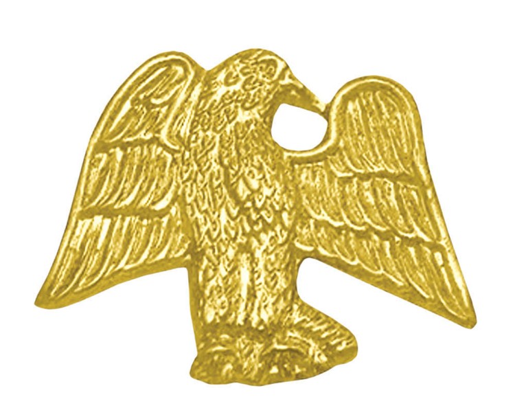 Eagle Bright Gold Chenille Lapel Pin