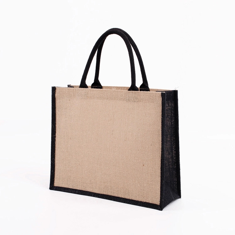 Laminated Jute Bags w/ Colored Sides and Handles 2
