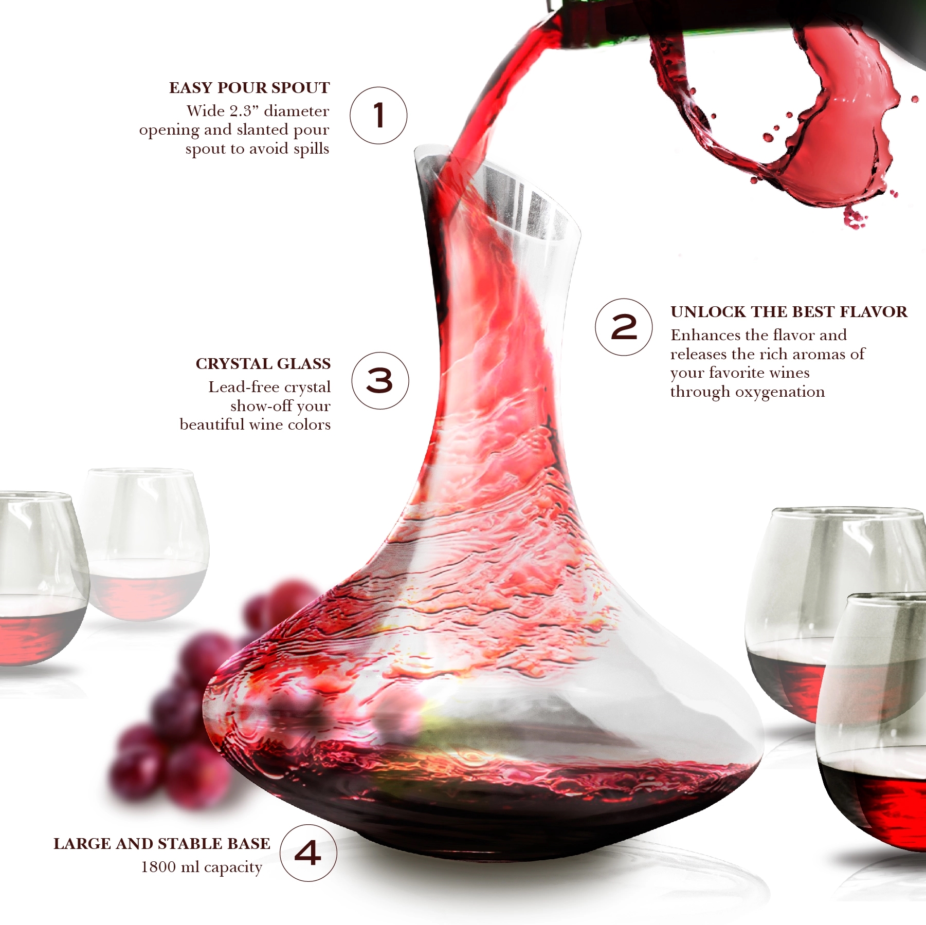 5 Pc Wine Decanter Set, custom bottle opener with logo imprint 8