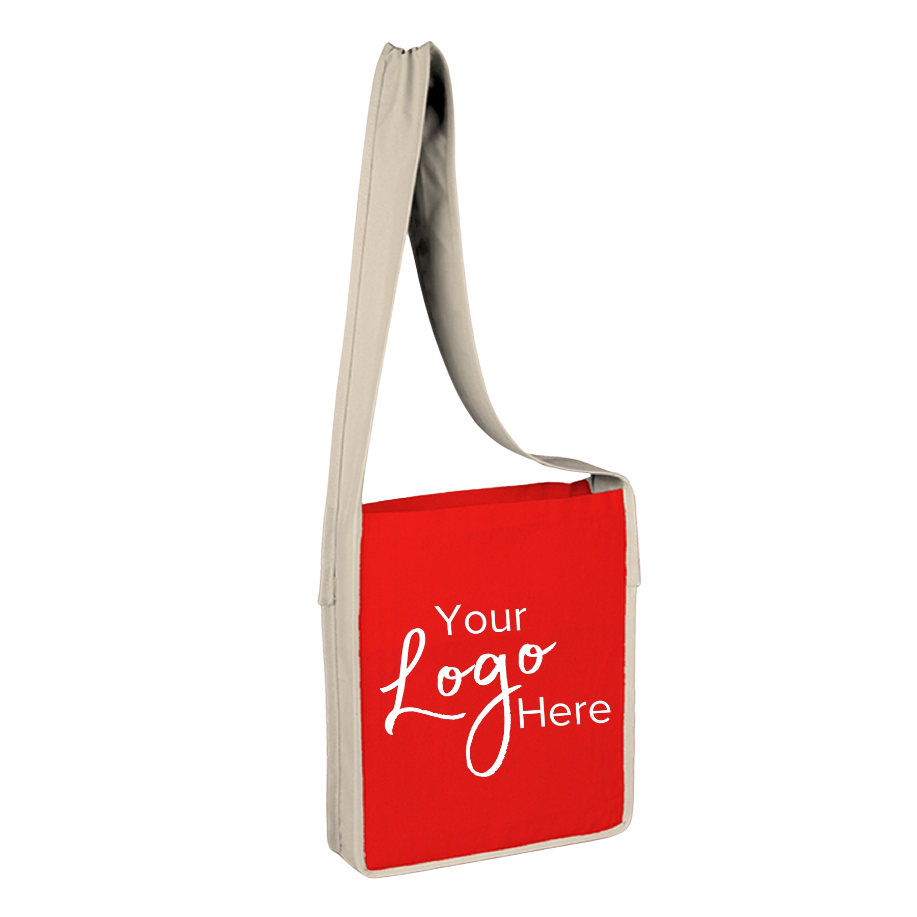 Sling Tote 12"W x 15"H x 3" Gusset Bag with Natural Handles 2