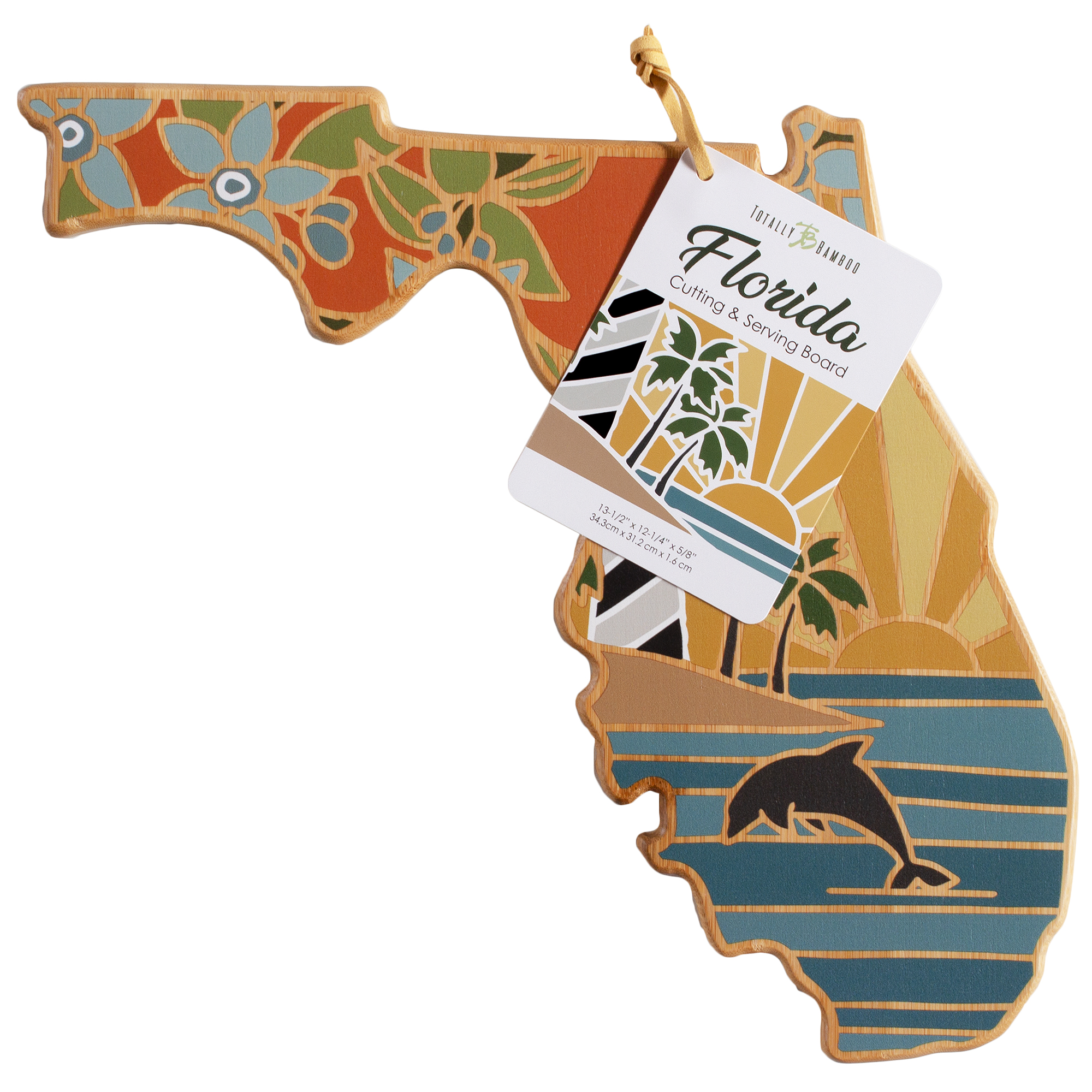 Florida State Shaped Cutting and Serving Board with Artwork by Summer Stokes 4