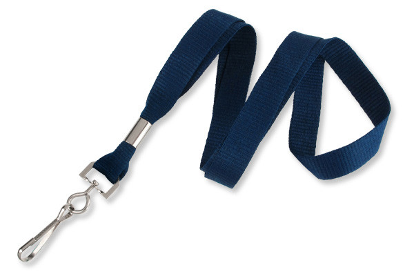 5/8" Blank Lanyard w/Swivel Hook (Navy Blue) 2