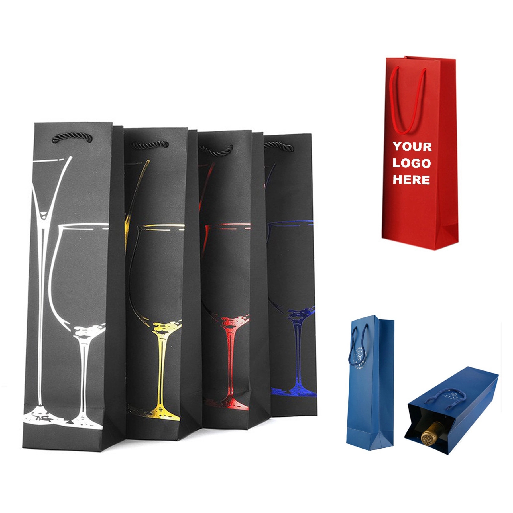 Single Bottle Wine Paper Bag 2