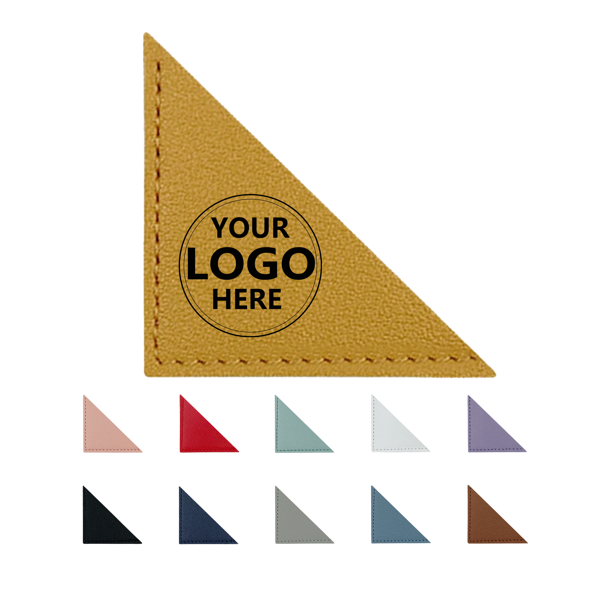 Durable PU Leather Triangular Bookmark 2
